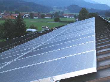Die PV-Anlage nach Westen